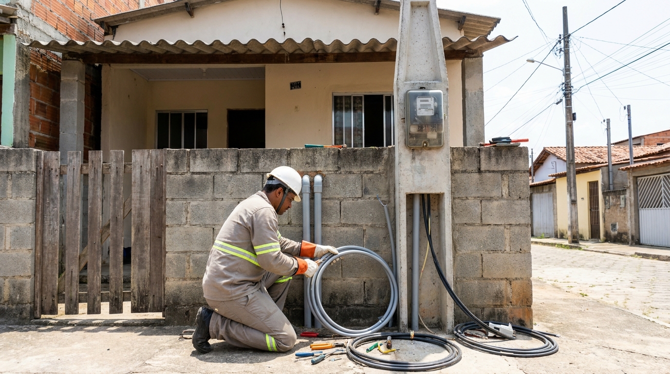 Instalacao de padrao de energia residencial em Taubaté‑SP