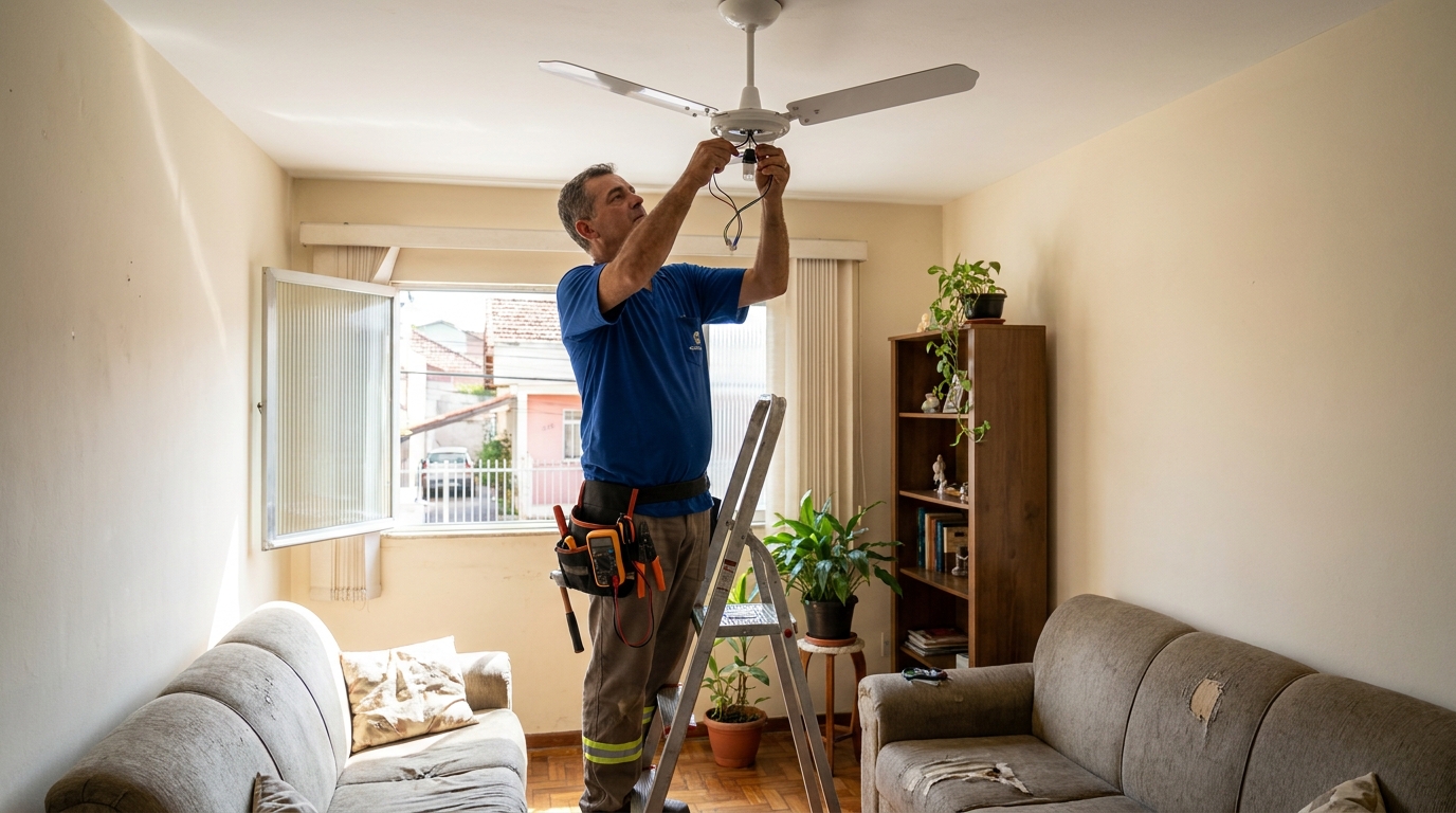Instalacao de ventilador de teto em Taubaté‑SP