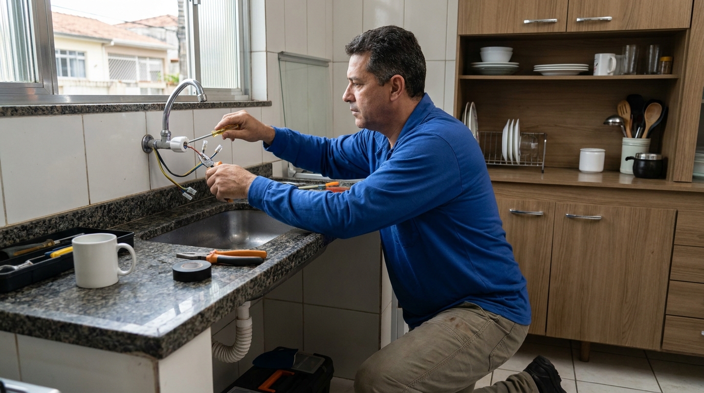 Troca de torneira eletrica em Taubaté‑SP